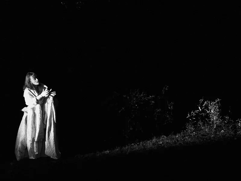 Wide shot of the outdoor staging at Stony Run Park